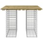 Banco jardín cesta gaviones madera pino impregnada 100x102x72cm