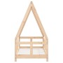 Estructura de cama para niños madera maciza de pino 70x140 cm