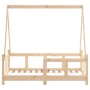 Estructura de cama para niños madera maciza de pino 70x140 cm