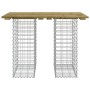 Banco jardín diseño gaviones madera pino impregnada 100x70x72cm