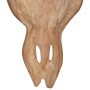 Escultura de cráneo de toro de pared de teca 69x6x60 cm