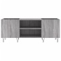 Mueble para discos madera contrachapada gris sonoma 121x38x48cm