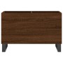 Mueble discos madera contrachapada roble marrón 74,5x38x48 cm