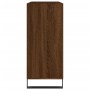 Mueble discos madera contrachapada roble marrón 84,5x38x89 cm
