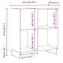 Mueble discos madera contrachapada roble marrón 84,5x38x89 cm