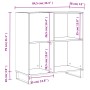 Mueble discos madera contrachapada roble ahumado 84,5x38x89 cm