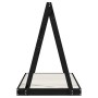 Estructura de cama para niños madera de pino negro 80x160 cm