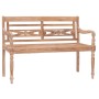 Banco Batavia madera de teca maciza blanco lavado 120 cm