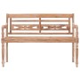 Banco Batavia madera de teca maciza blanco lavado 120 cm