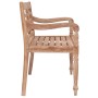 Banco Batavia madera de teca maciza blanco lavado 120 cm