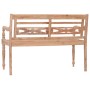 Banco Batavia madera de teca maciza blanco lavado 120 cm