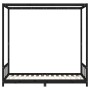 Estructura de cama para niños madera de pino negro 90x190 cm