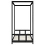 Estructura de cama para niños madera de pino negro 90x190 cm