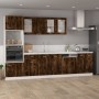 Mueble de TV colgante madera roble ahumado 39,5x31x60 cm