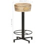 Taburetes de cocina 2 unidades madera maciza de mango 66 cm