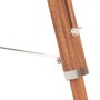 Lámpara de trípode madera maciza de teca marrón y negro 141 cm