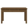 Banco de jardín madera maciza pino marrón miel 80x44x45 cm