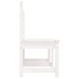 Banco de jardín madera maciza pino blanco 157,5 cm
