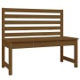 Banco de jardín madera maciza pino marrón miel 109 cm