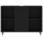 Mueble de baño madera de ingeniería negro 80x33x60 cm
