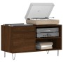 Mueble de discos madera de ingeniería marrón roble 85x38x48 cm