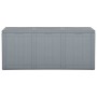 Caja de almacenaje para jardín 270 L PP ratán gris