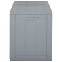 Caja de almacenaje para jardín 270 L PP ratán gris