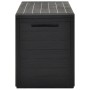 Caja de almacenamiento de jardín gris antracita 116x44x55 cm