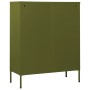 Armario de cajones de acero verde oliva 80x35x101,5 cm