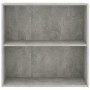 Estantería 2 niveles contrachapada gris hormigón 80x30x76,5cm