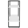 Estantería de 2 niveles madera contrachapada blanco 80x30x70 cm