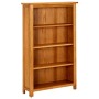 Estantería de 4 niveles de madera maciza de roble 70x22x110 cm