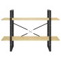 Estantería de 2 niveles madera maciza de pino 100x30x70 cm