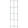 Estantería 5 niveles cristal templado transparente 30x30x130 cm