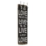 Perchero de pared LOVE LIFE con 6 ganchos 120x40 cm