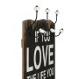 Perchero de pared LOVE LIFE con 6 ganchos 120x40 cm