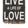Perchero de pared LOVE LIFE con 6 ganchos 120x40 cm