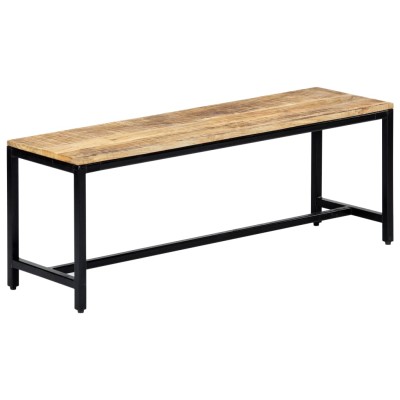 Banco de comedor madera maciza de mango en bruto 120 cm