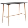 Mesa alta de cocina negro 120x60x105 cm