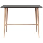 Mesa alta de cocina negro 120x60x105 cm