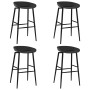 Taburetes de cocina 4 unidades negro