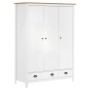 Armario de 3 puertas Hill Range madera pino blanco 127x50x170cm