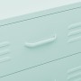 Armario de cajones de acero verde mint 80x35x101,5 cm