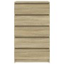 Cajonera de madera contrachapada roble Sonoma 60x36x103 cm