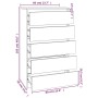 Cajonera de madera contrachapada roble Sonoma 60x36x103 cm