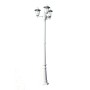 Farola de jardín 3 brazos aluminio blanco 215 cm