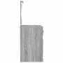 Tocador con LED madera contrachapada gris Sonoma 90x50x132,5cm
