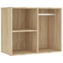 Tocador con LED y 2 armarios madera contrachapada roble Sonoma