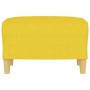 Reposapiés de tela amarillo claro 60x50x41 cm