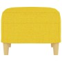 Reposapiés de tela amarillo claro 60x50x41 cm